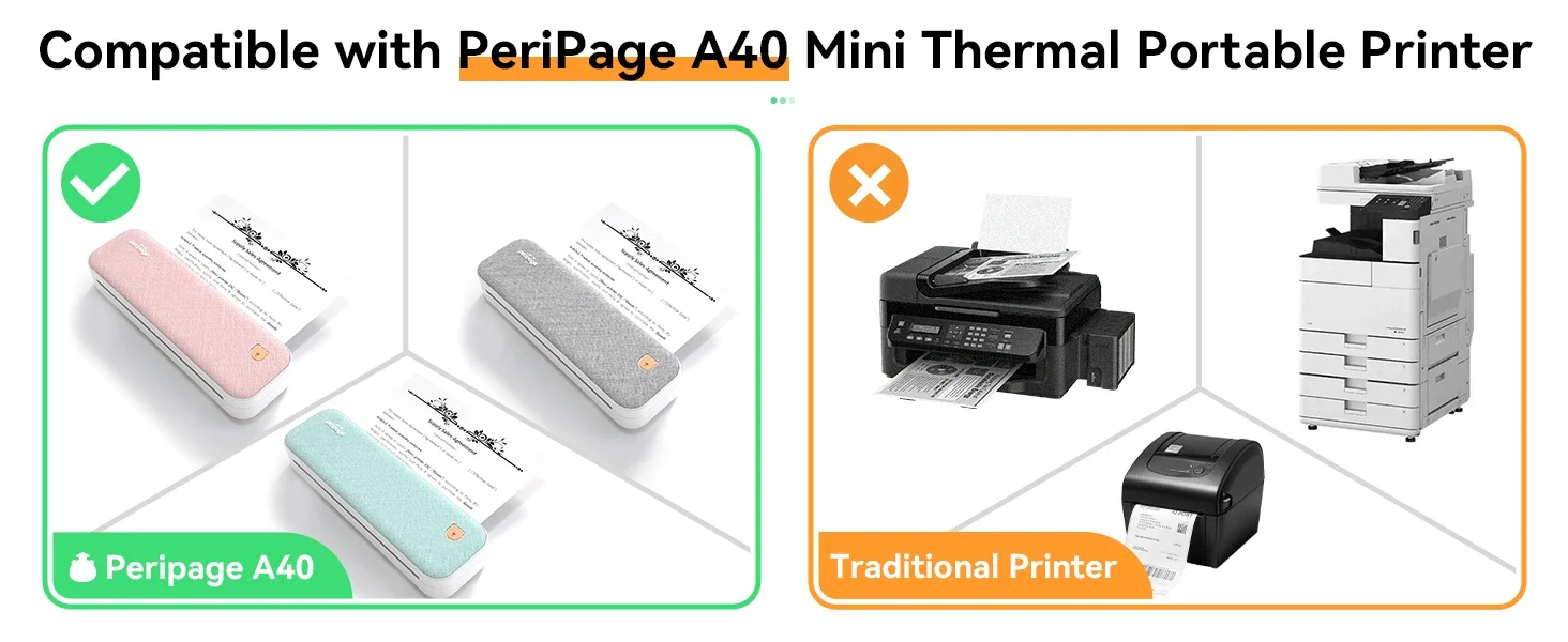 Peripage-ポータブルサーマルプリンターペーパー、ロール2、a4紙