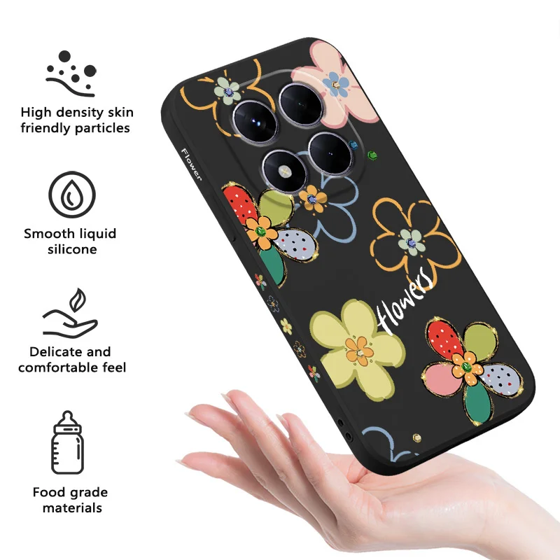 Luxury Diamond Flower Silicone Phone Case Cover