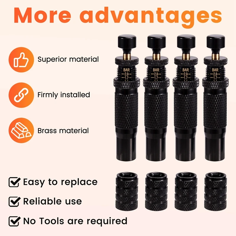 Automatic Tire Deflator,10-30 PSI/0.7-2 BAR Adjustable Tire Deflator Kit,Air Down Deflators Offroad Accessories