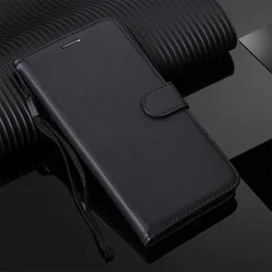 Leather Flip Wallet Phone Case Cover - Huawei P30 (Black)