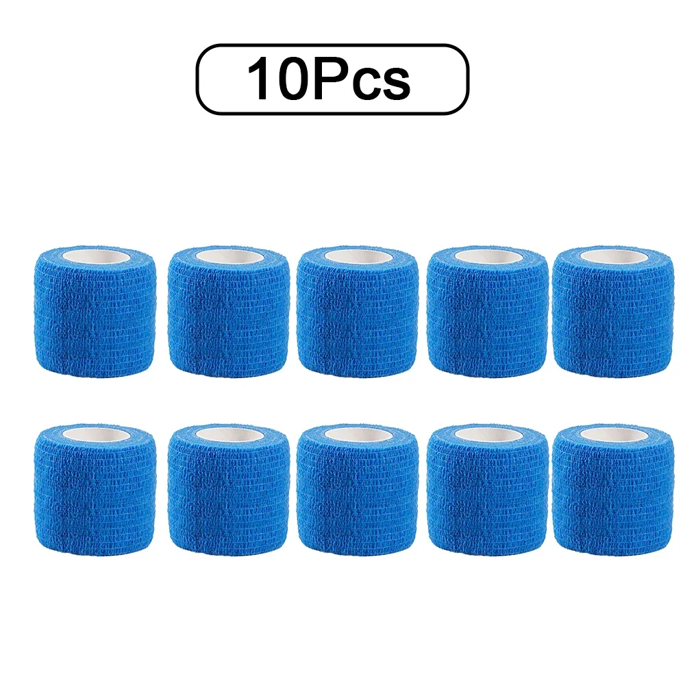10pcs Elastic Self-Adhesive Athletic Tape Bandage 2.5/5/10cm Non-Woven for Sports Foot Support Joint Protection