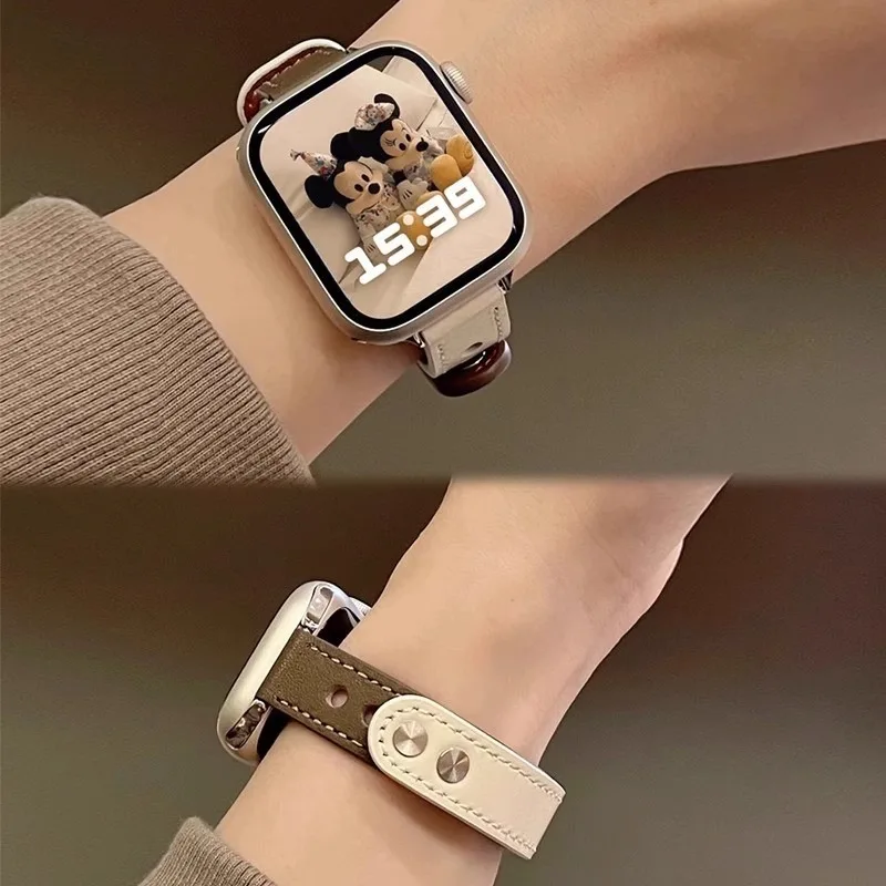 รูปสินค้า สายหนังแท้สุดเท่ ใส่ได้ทุกรุ่น Apple Watch