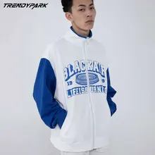 

Jackets for Men Spring Casual Letters Print Vintage Track Jacket Men's Clothing 2022 Harajuku Streetwear Varsity Jacket Coat