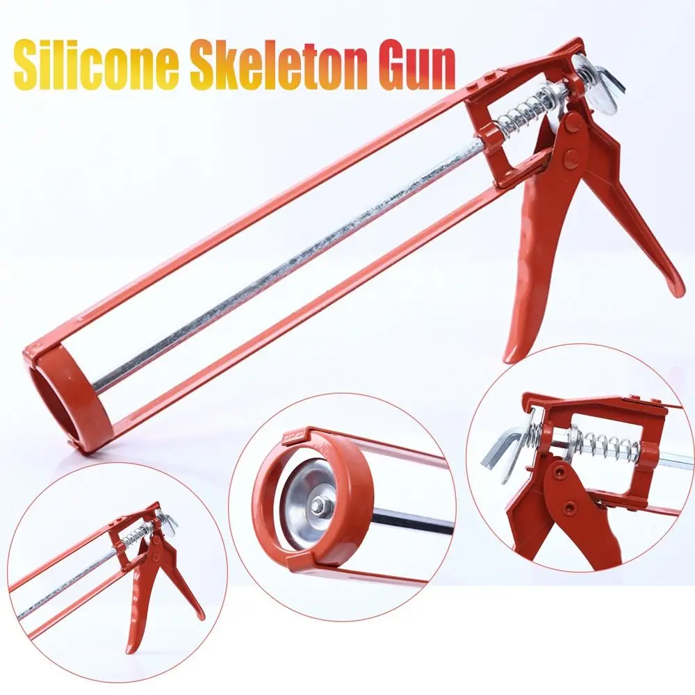9" Silicone Sealant Mastic Gun  Extra Strong Skeleton Caulking Caulk Cartridge Skeleton Gun Caulking Applicator 3