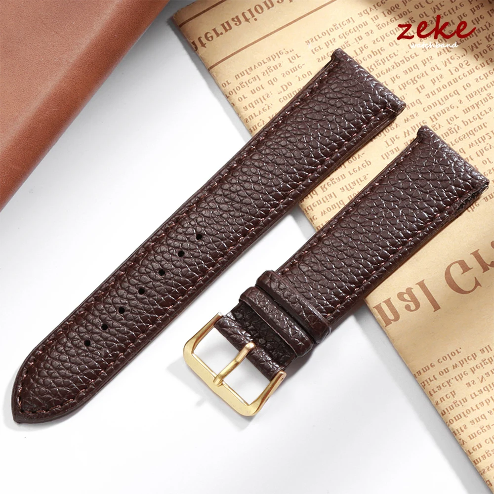 Elegant Gold Buckle Leather Strap - Versatile Brown & Black Bracelet