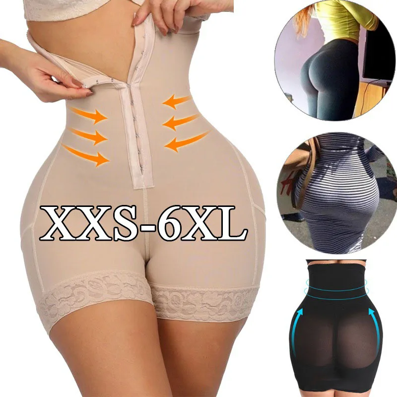 Breasted Lace Butt Lifter High Waist Trainer Body Shapewear Women Fajas Slimming Underwear with Tummy Control Panties