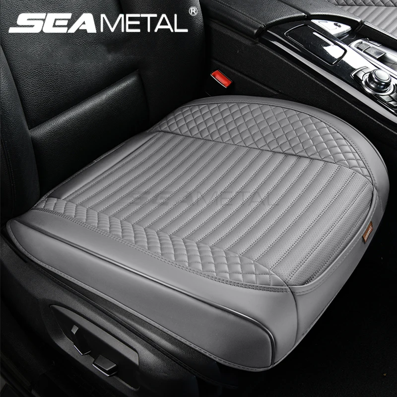 SEAMETAL Front Car Seat Cover Nappa Leather Cars Seat Cushion Universal Auto Seat-Cover Cushion Protector Chair Pads car seat mat seat cushion