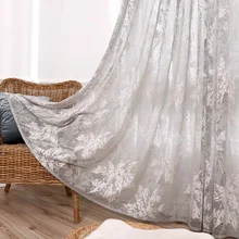 Rideau de fenêtre rétro en feuille d'érable, nouveau Style chinois, décoration pour salon, salle à manger, chambre à coucher 