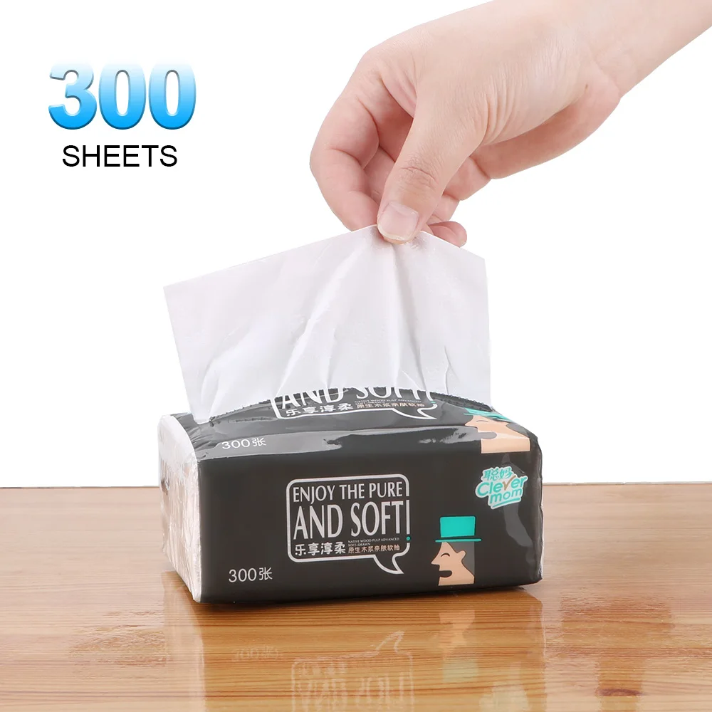 Paper Towel Tissue Toilet Roll 4 Layers 300 Sheets Pure Wood Pulp