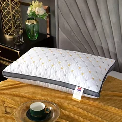 1PC 3dimensional diamond-shaped texture white high rebound soft comfortable bedroom sleep pillow hotel home single adult pillow