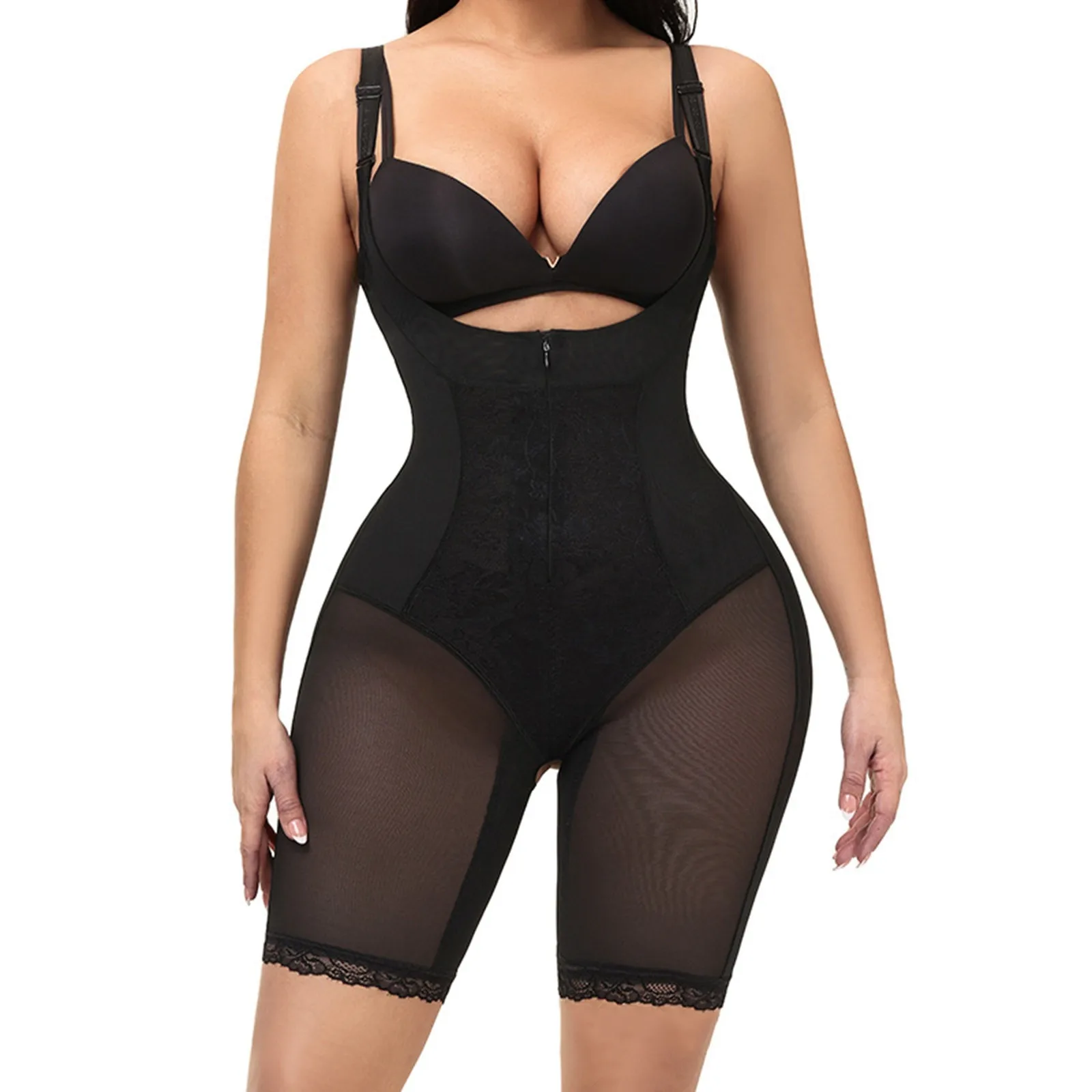

Women's Shapewear Zipper Lacing Up Breast Support Postpartum Corset Waist And Abdominal Shaping