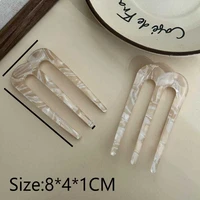 Épingles à cheveux françaises pour femmes, fourchettes à cheveux en forme de U, accessoires de coiffure Vintage, bâtons de chignon à 3 broches à la mode 6