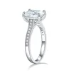 Follow Cloud 7x9mm Rectangle 3 Carat Moissanite Ring 925 Sterling Silver Moissanite Diamond Wedding Band for Women Wedding Party 3