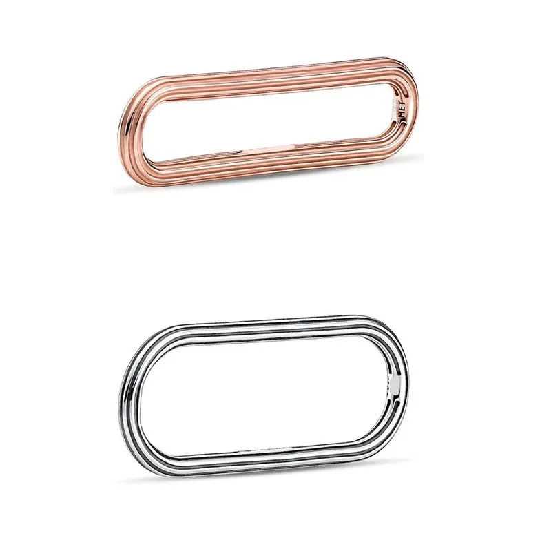 

Original Rose Gold Me Long Styling Link Beads Charm Fit Pandora Women 925 Sterling Silver Europe Bracelet Bangle Diy Jewelry
