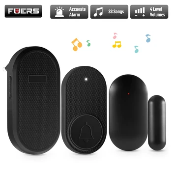 Fuers M558 Doorbell Smart Home Remote Wireless Intelligent Button Security System with Window Door Sensor Burglar 33 Songs 1