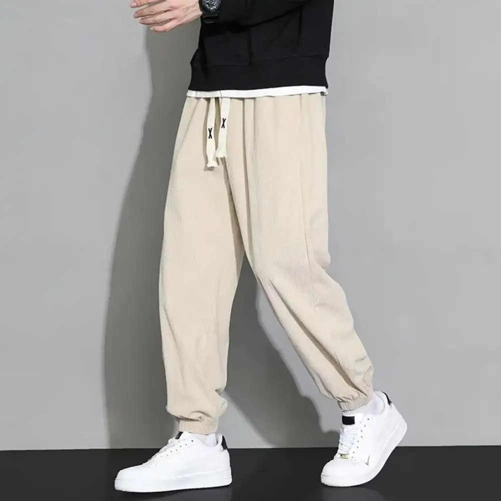 

Men Trousers Breathable Men's Sports Pants with Drawstring Waist Ankle-banded Design for Jogging Gym Workouts Soft for Spring