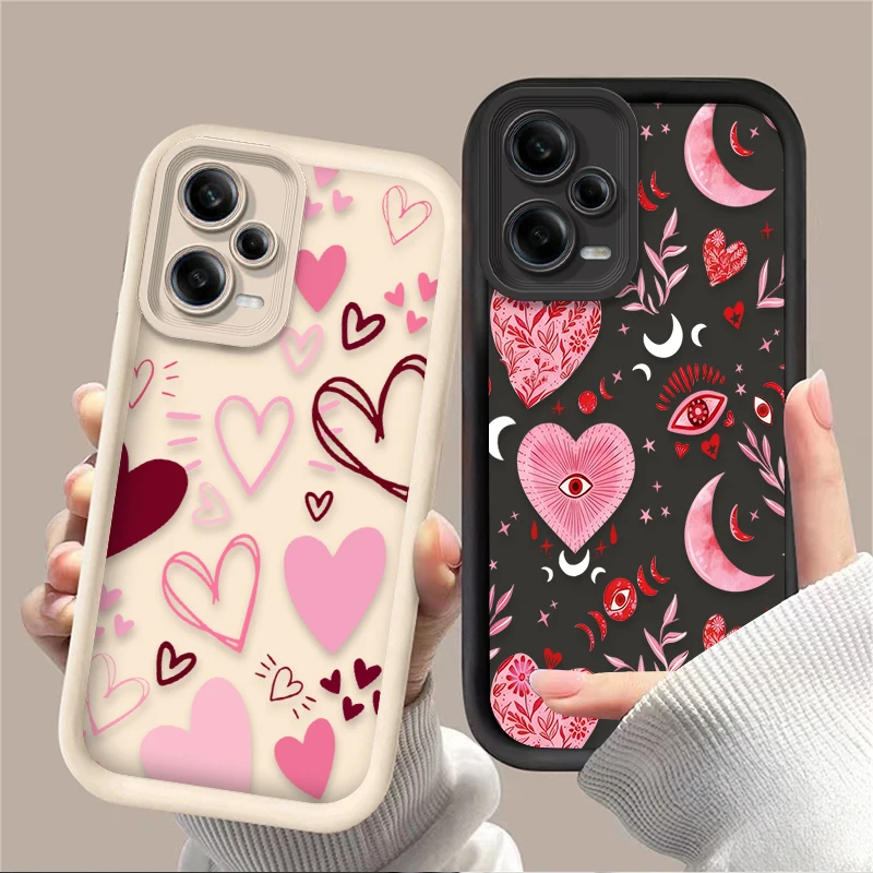 Chic Pink Heart-Shaped Phone Case - Stylish Protective Cover