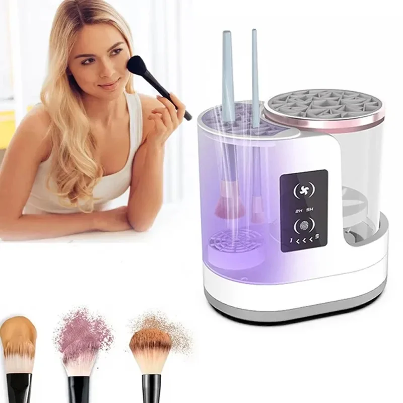 Automatic Foundation Sponge Beauty Tool Fast Cleaning Machine Electric Makeup Brush Cleaner Great Valentines Day Gift for Women