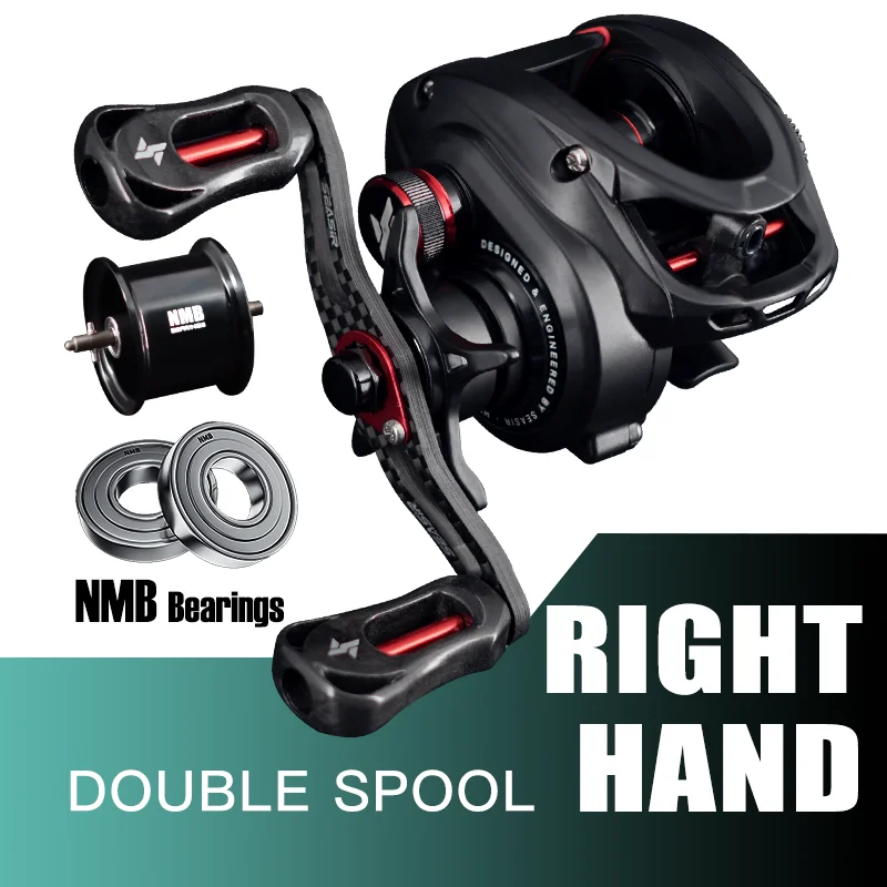 Seasir-超軽量カーボンファイバーフィッシングリール,ベイト