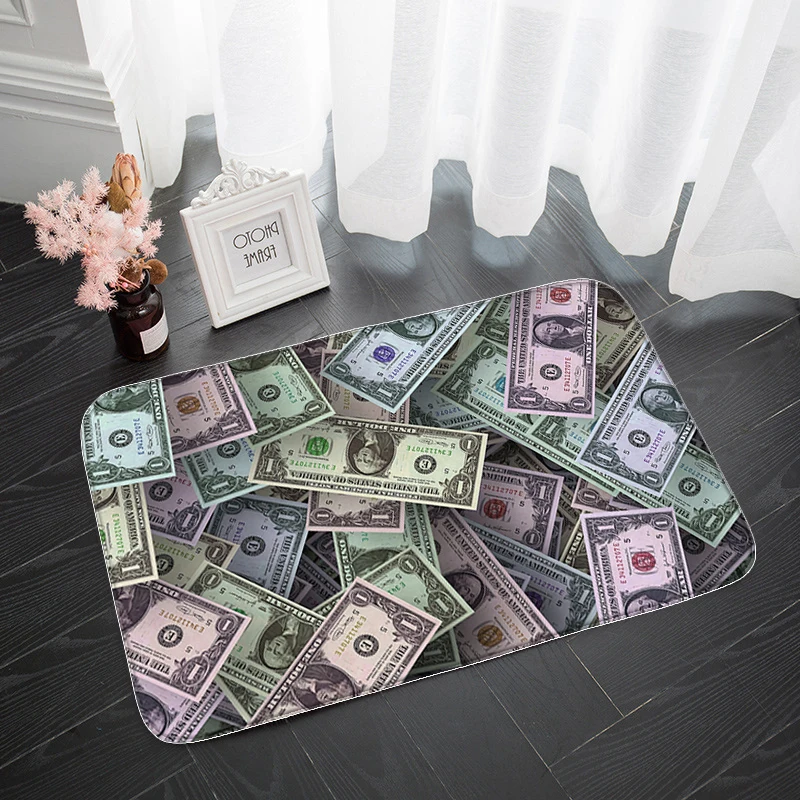 Дверные коврики коврик для спальни доллар США дверной рандомные напольные