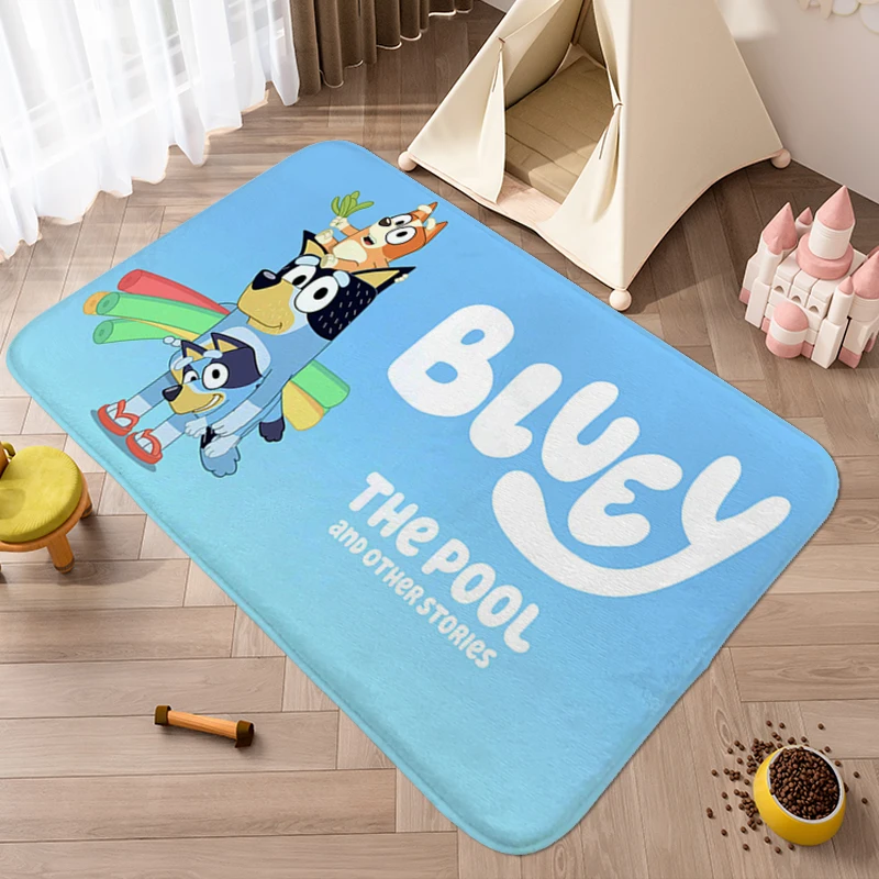 Rug A-Blueys Aesthetic Bath Mat Hallway Funny Doormat Entrance Door Non Slip Carpet for Bedroom Kitchen Treadmill Rugs