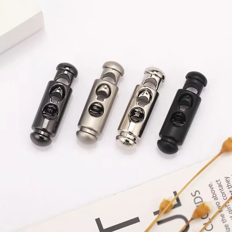 100PCS 고급 금속 스토퍼 코드 잠금 스프링 코드 엔드 버클 DIY 의류 설정 버튼 액세서리