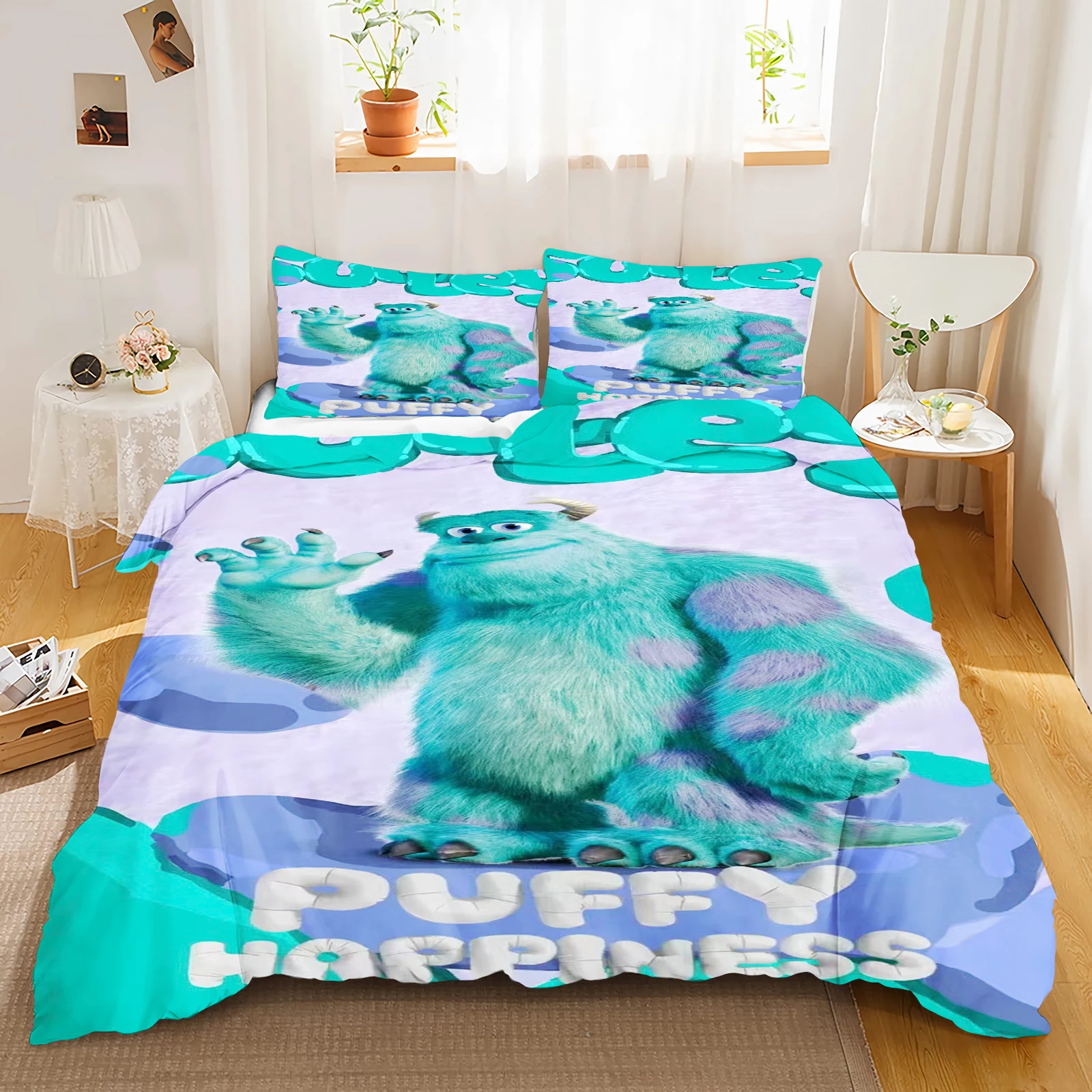 

Disney Monster Power Company Duvet Cover Cartoon Anime A Great Gift Teenager Fluffy Cuddly Printing For Children Bedding Set
