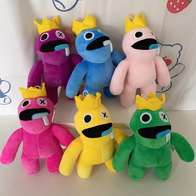 Arco-íris amigos brinquedo de pelúcia portas figura dos desenhos animados  boneca kawaii azul monstro macio pelúcia animais brinquedos crianças  presentes natal