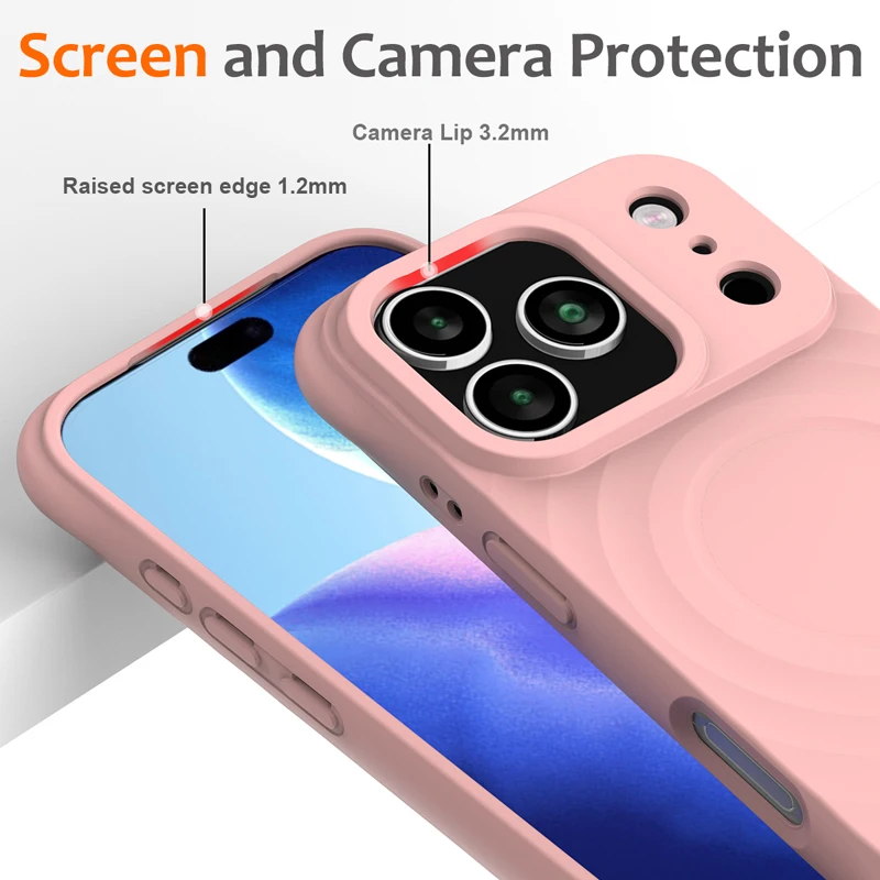 Magnetic Soft TPU Liquid Silicone Strap Case with Microfiber Lining