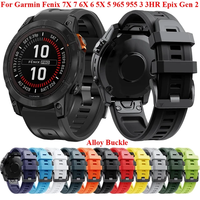 Bracelet Garmin Fenix 7X/6X GPS/6X Pro en Silicone Souple