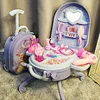 3 in 1 Children's Makeup Suitcase Set Girl Cosmetics Role Play Princess Dressing Table Lipstick Pretend Toy Suitcase Toy Gift 2