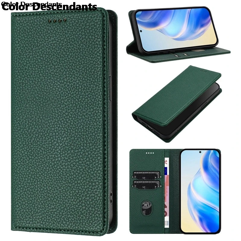 Luxury Leather Magnetic Wallet Case - Enhanced Protection