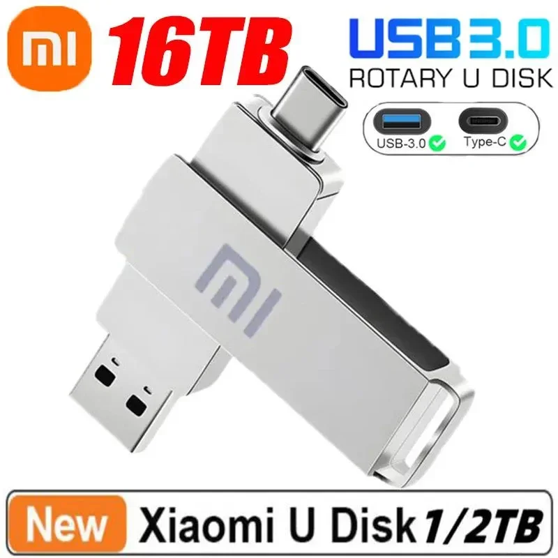 Xiaomi U Disk Usb 3.0 Pendrive 16Tb Flash Ad Alta Velocità Pen Drive In Metallo 8Tb 4Tb 2Tb Impermeabile U Disk Stick Ssd Penna Memoria Usb