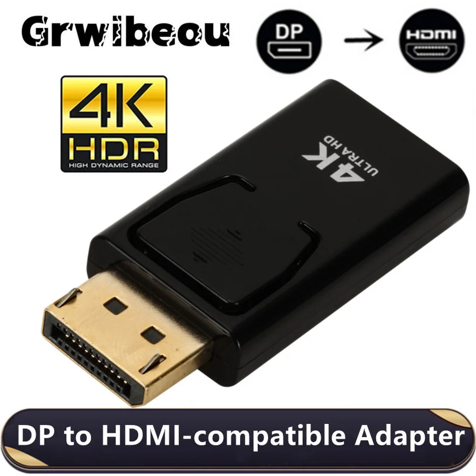 

4k DP to HDMI-compatible Adapter Converter Male To Female For HP/DELL Laptop PC TV Display Port to HDMI-compatible Converter