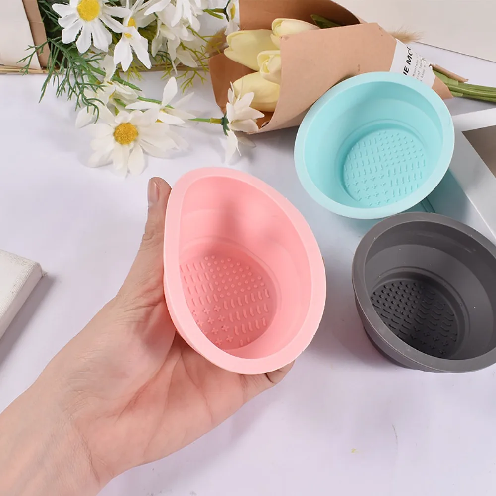 Foldable Silicone Painting Mat Cup Water Pigment Bowl Non-Stick Paint Holder Art Craft Ink Blending Watercoloring Stamping Cup for Paint Tray, Silicone Painting Pad