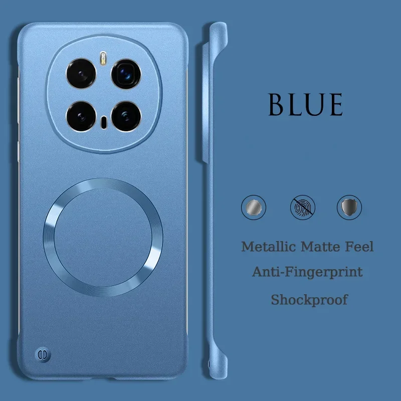 Metallic Paint Frameless Hard Cover with Magnetic Wireless Charging Capability