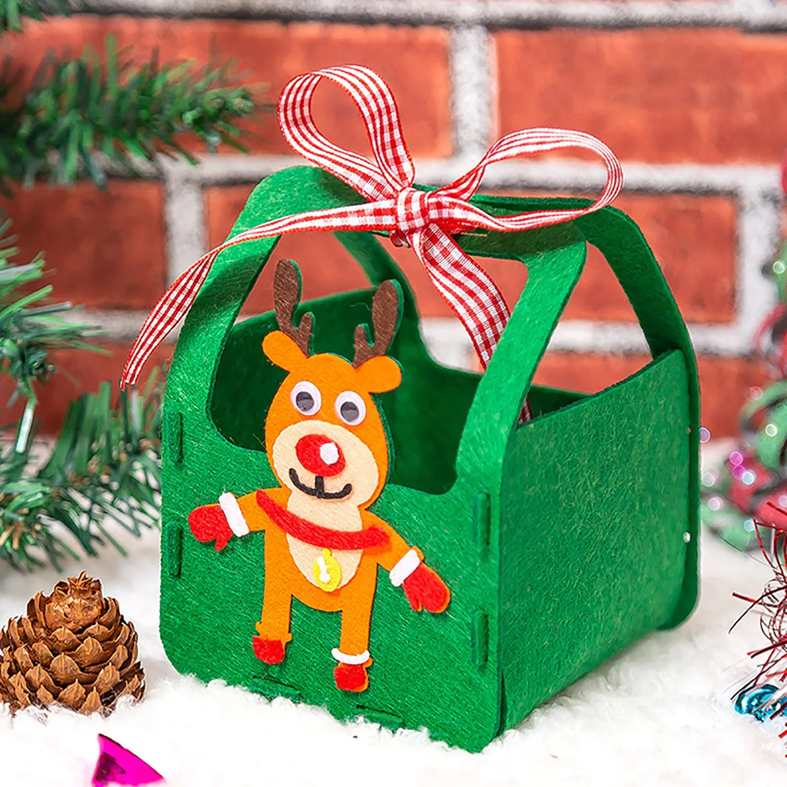 Kids Arts And Crafts Organizers And Storage Christmas Handmade Diy Non  Woven Gift Bag Material Package Christmas Bag Peace Fruit - AliExpress