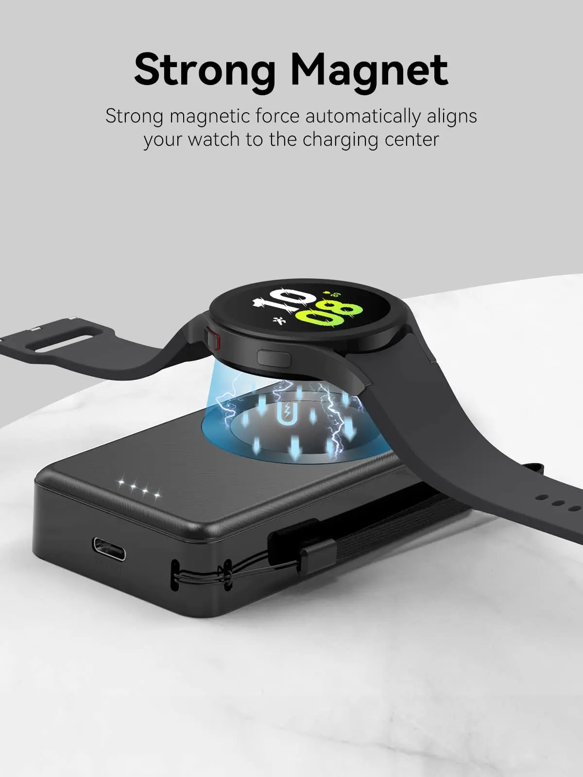 Portable Charger Galaxy Watch 7 Ultra 6 Classic 5 Pro 4 3 Active S4 S3 Spare Battery Pack Watch Magnetic Wireless Power Bank