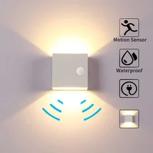 

Sconce Wall Lamps Sensor Dimmable Bedroom Living Room Home Wall Decor Aluminum Black White Indoor Outdoor Waterproof 12w