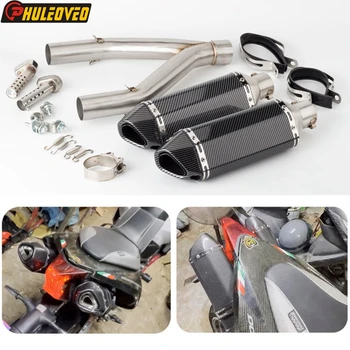 For Aprilia Dorsoduro 750 2008-2017 Motorcycle Exhaust System Middle Link Pipe Muffler DB Killer for Dorsoduro 750 Escape Moto
