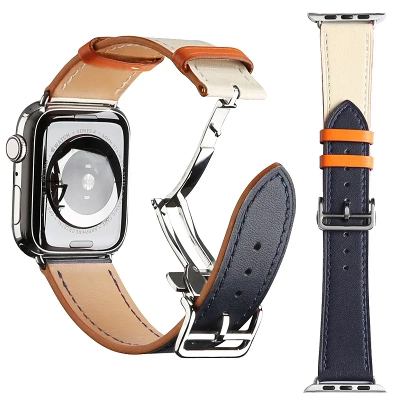 Premium Genuine Leather Watch Strap - Elegant Wristband
