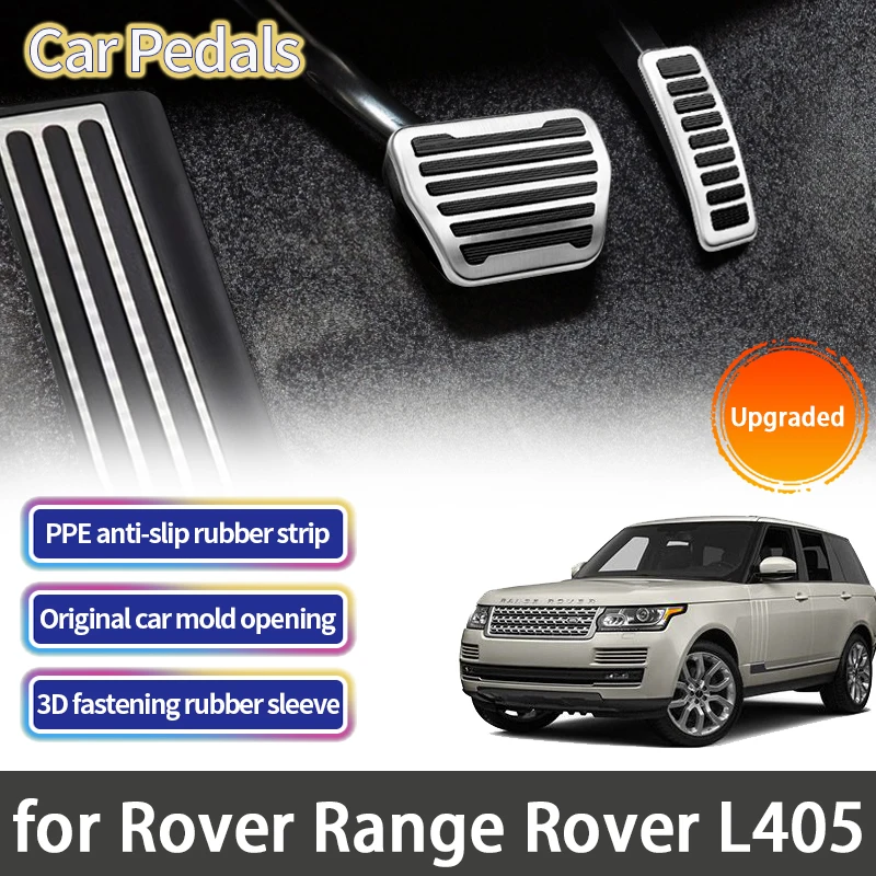 

Car Foot Pedals for Land Rover Range Rover L405 2012~2022 2016 Gas Fuel Accelerator Brake No Drilling Restfoot Pedal Cover Pads