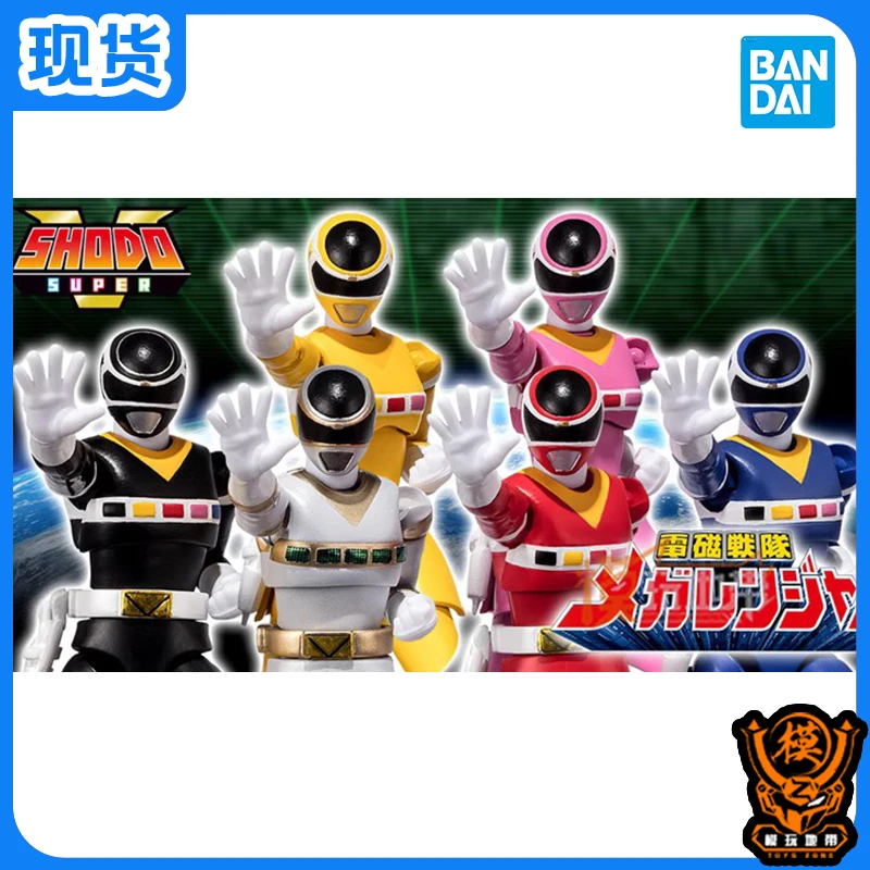 

В наличии Bandai Shodo Super Denji Sentai Megaranger фигурки героев аниме Модели игрушки Фигурки подарок