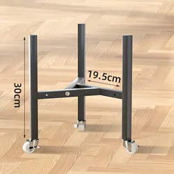 Adjustable Heavy Duty Metal Indoor Plant Stand (Black With Wheels)