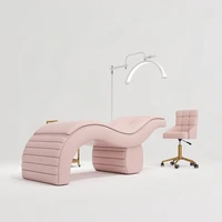 Turri Unique Luxury Pink Lashes Eyebrow Bed Table Aesthetic Eyelashes Salon Bed Furniture Set Cama Lash For Lashista 1