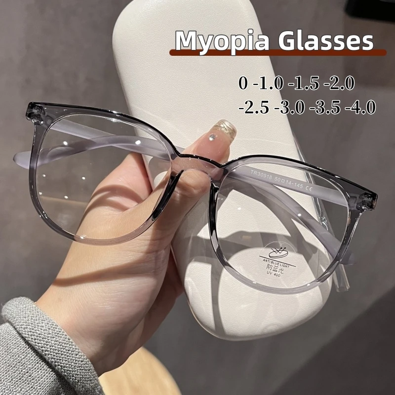 

Luxury Anti-blue Light Myopia Glasses Trendy Women's Minus Diopter Eyewear Fashion Near Sighted Glasses Prescription Eyeglasses