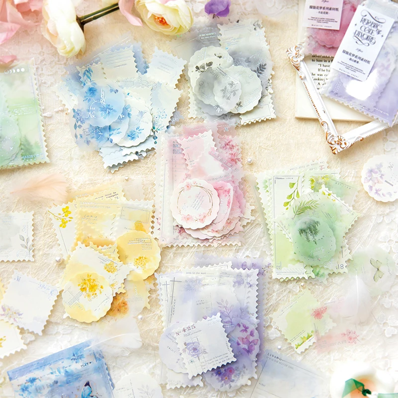 Yoofun 20pcs/pack Scrapbooking INS Materials Paper Combo Kit DIY Junk Journal Collage Photo Album Retro Background Paper 4