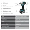520N.M Brushless Electric Impact Wrench Cordless Electric Wrench 1/2 inch Screwdriver Socket Power Tools for Makita 18V Battery 4