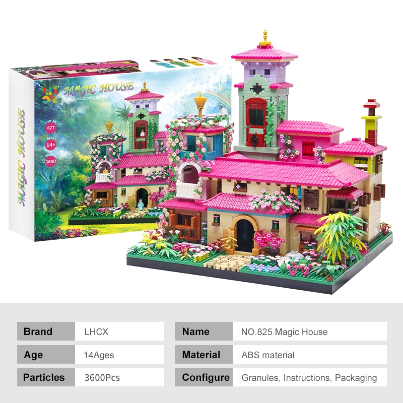 3600PCS Princess Magic Castle House Building Blocks Sakura
