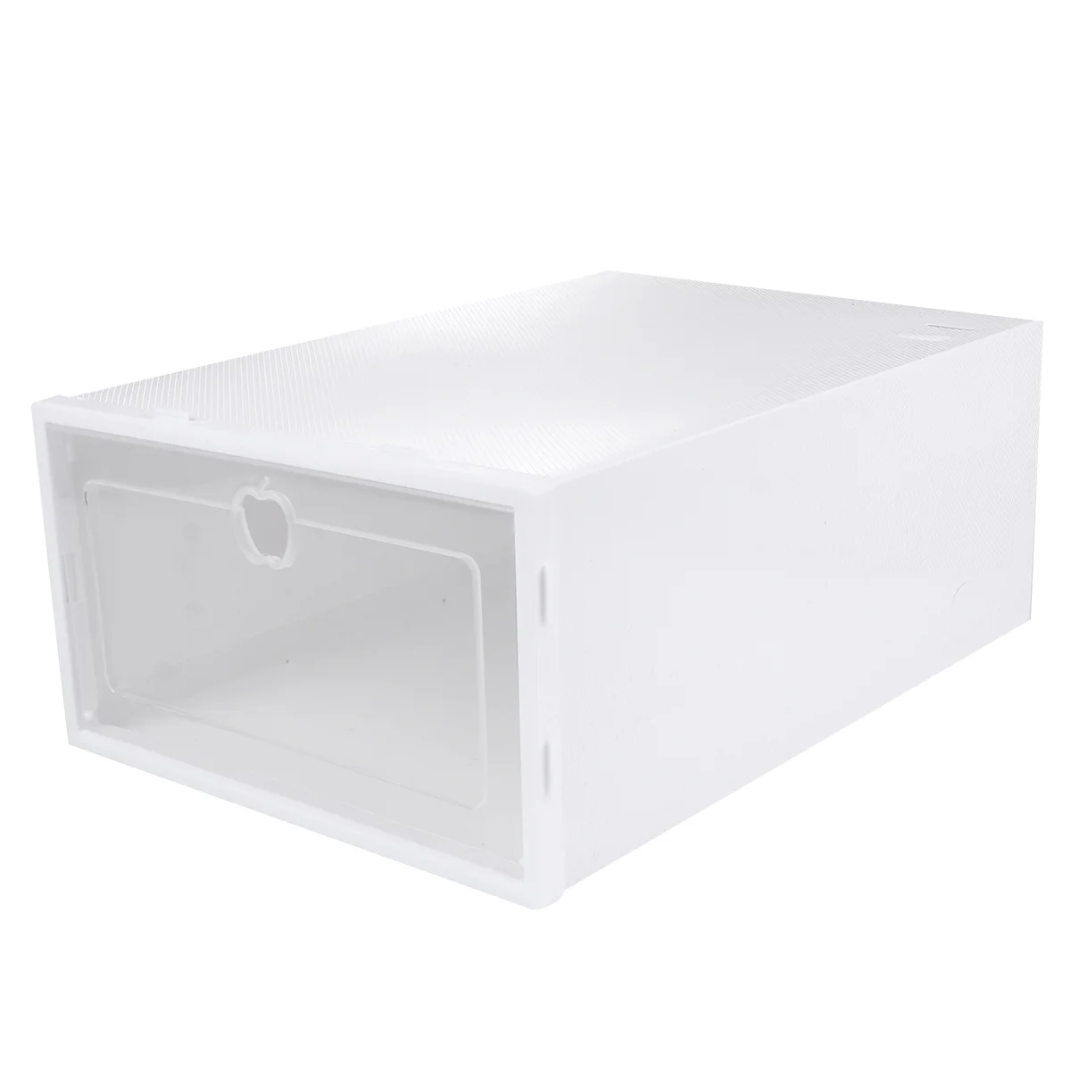 

Clear Stackable Foldable Display Box Cabinetes for Sneaker Storage and Display (White, Random Frame Color)
